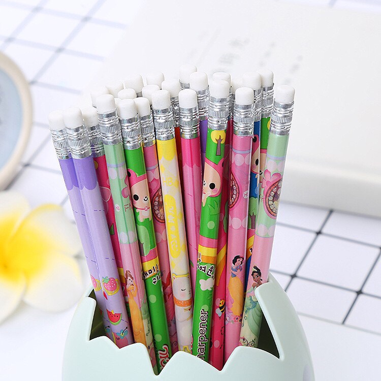 Bút chì Tiii Store kèm tẩy hoạt hình