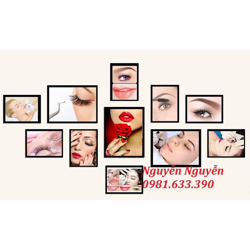 GIÁ XƯỞNG: Bộ 11 Tranh Spa Phun Xăm Thẩm Mỹ