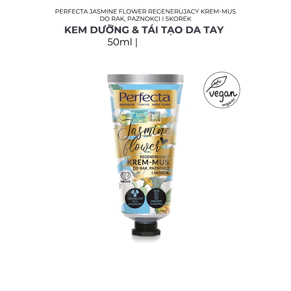 Kem tay Ziaja Perfecta 80ml / 50ml VEGE ORGANIC chống nứt nẻ dưỡng ẩm dưỡng móng lõa hóa làm mềm và tái tạo da