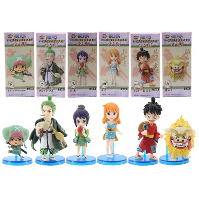 Ảnh thật 💜 Set 6 Mô Hình Nhân Vật One Piece Full box 💜 Luffy Zoro Nami