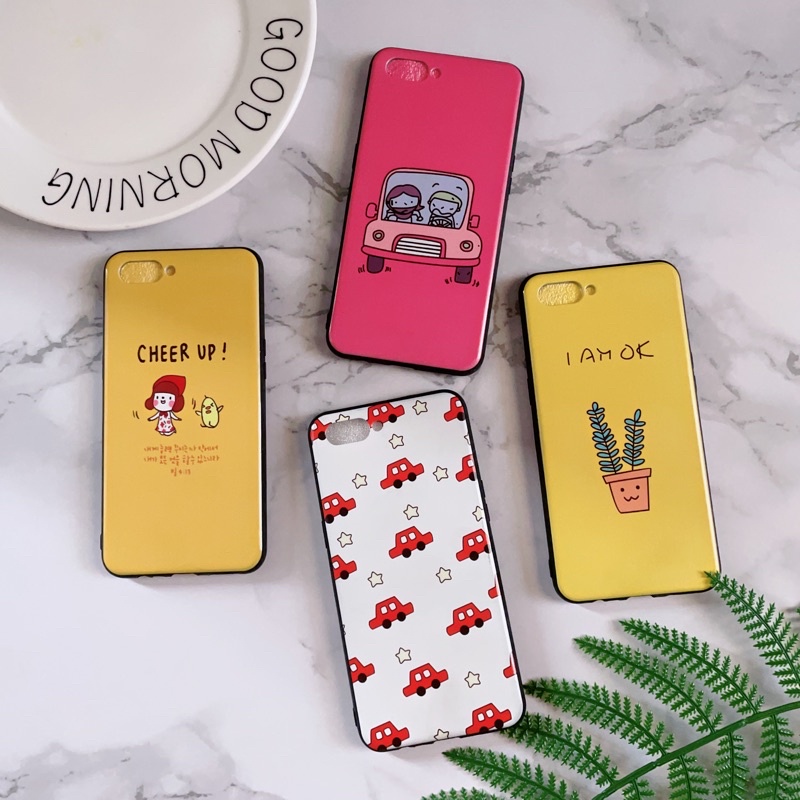 Ốp Lưng Oppo A3S/Realme C1 Viền Nhựa Dẻo Hình Dễ Thương