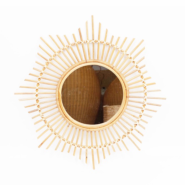 Gương mây treo tường - Gương song mây (60*30cm) - Rattan mirror