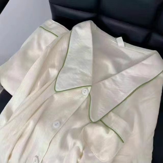 Bộ Đồ Ngủ Kiểu Pháp Thiết Kế Đơn Giản Thời Trang Mùa Thu Cho Nữ