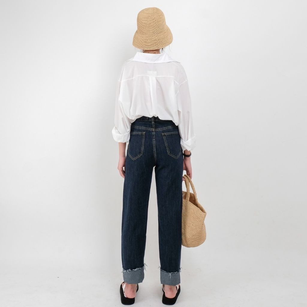 Áo Sơ Mi Trắng Vải Ít Nhăn - Mulles Shirt | HQ3372 | Lana Official
