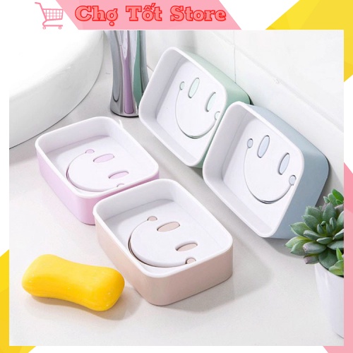 [❌GIÁ HỦY DIỆT❌]Khay Để Bánh Xà Phòng 2 Lớp Đáy Kín Hình Mặt Cười 88217 Chợ Tốt Store