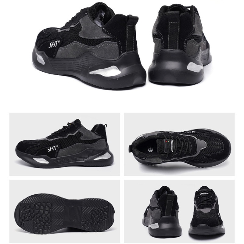Giày Thể Thao Siêu Nhẹ Bảo Vệ An Toàn Mũi Thép Chống Đâm Thủng Chống Va Chạm Khử Mùi Thoáng Khí