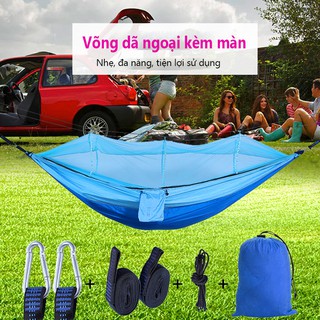 Võng dù võng mùng vòng màn võng vải có màn mùng chống muỗi võng dã ngoại cắm trại cỡ lớn võng picnic võng đôi võng đẹp