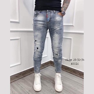 QUẦN JEAN NAM RÁCH CO GIÃN, QUẦN BÒ RÁCH