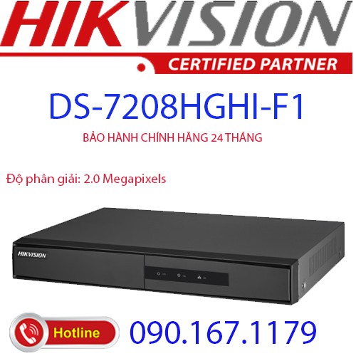 Đầu ghi hình HD-TVI 8 kênh TURBO 3.0 HIKVISION DS-7208HGHI-F1/N(S)
