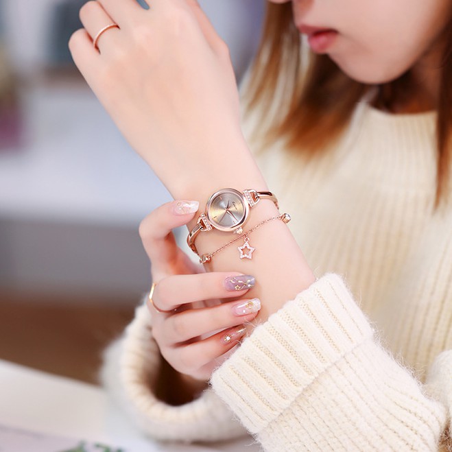 Đồng hồ nữ Kimio 6400 dây kèm lắc hàng chính hãng