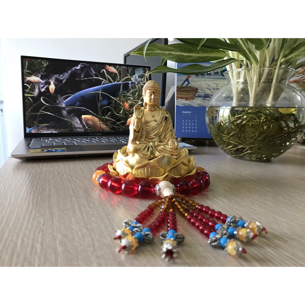 Tượng Phật Tổ Mạ Vàng Cao Cấp Chất Liệu Kim Loại Kẽm