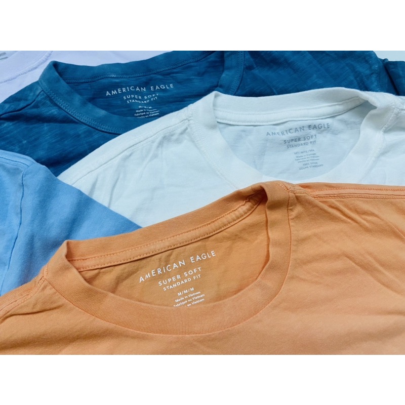 Áo thun / áo pull cổ tròn nam thời trang cotton mát mịn American Eag.le xuất xịn