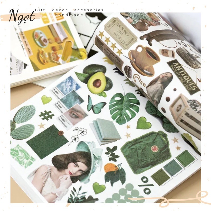 Quyển 50 tờ sticker DAWN SCHUBERT