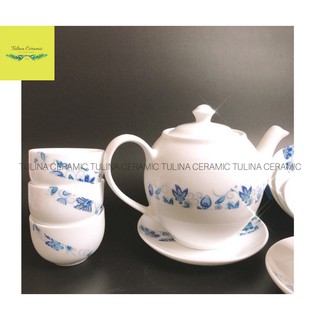 Bộ ấm chén hoạ tiết thiết kế dáng minh long cao cấp Bát Tràng (Siêu hot)