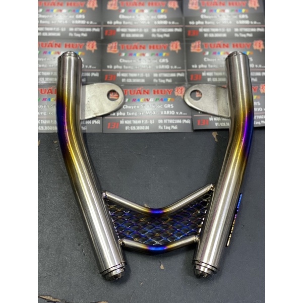 Cảng sau titan gr5 hiệu ptitanium cho honda yamaha exciter ex 150 winner v1 sonic ( titanium rear handle bar gtr sniper