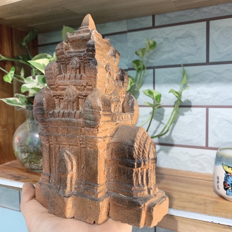 Tháp Chăm gốm Bàu Trúc 20x13x10cm