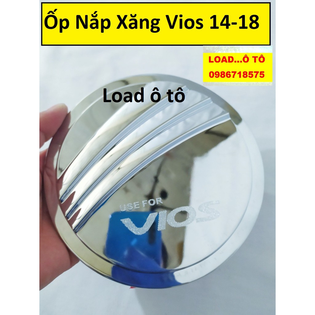 Ốp Nắp bình xăng Xe Vios 2014-2018 Mạ Crom Sáng Bóng