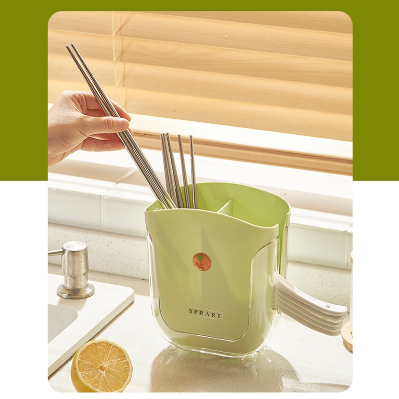 Hộp Đựng Đũa Muỗng Bằng Nhựa Tiện Dụng Cho Nhà Bếp