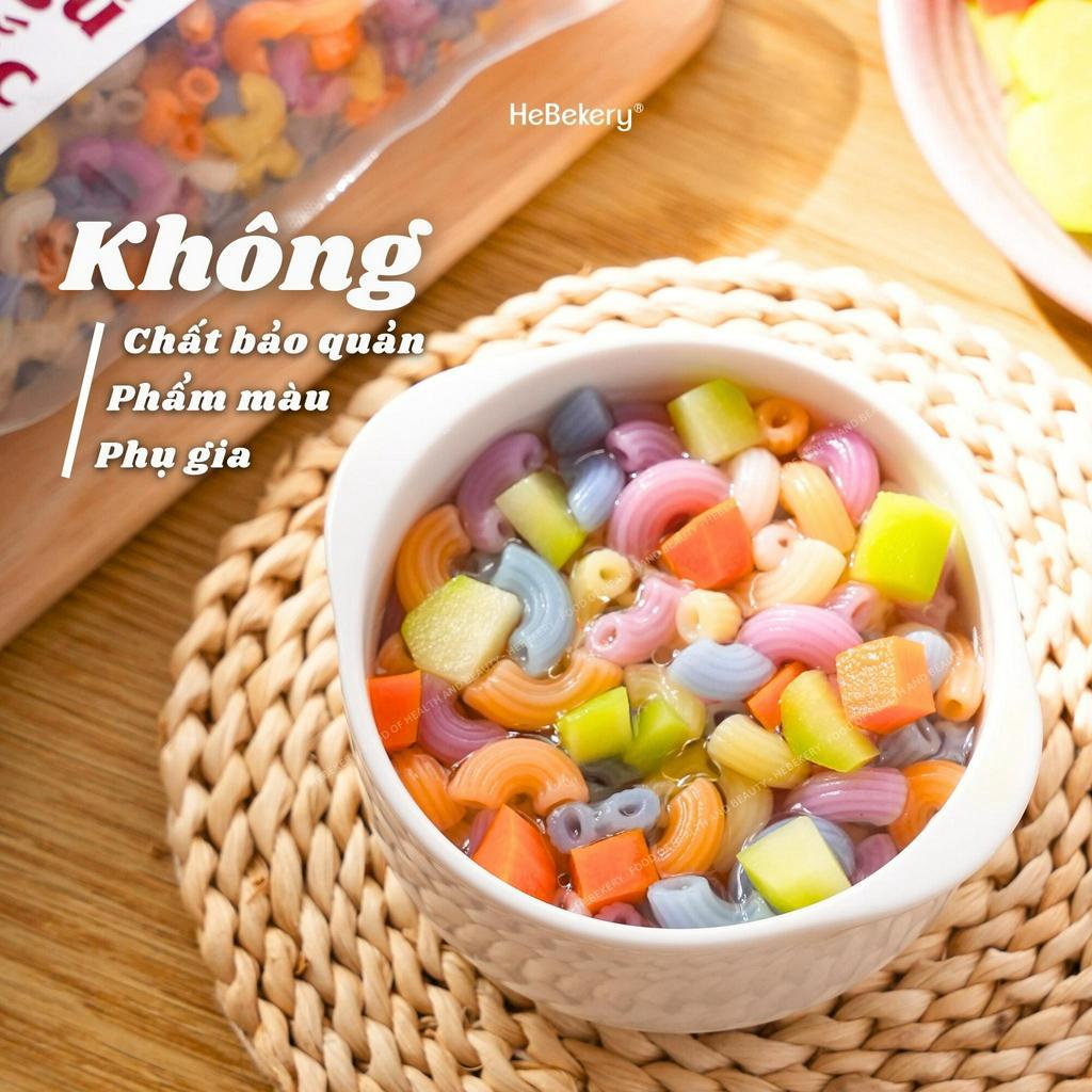 Nui Ngũ Sắc Tự Nhiên Từ Rau Củ 5 Vị - Nui Rau Củ Ngũ Sắc Ăn Kiêng Healthy HeBekery by HeBe