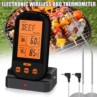 Wireless Digital Thermometer LCD BBQ Grill Meat Kitchen Oven Food Cooking Thermometer