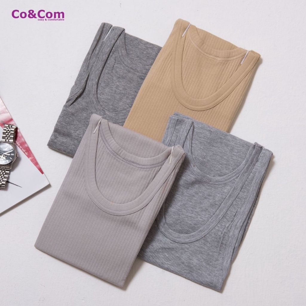 May Ô Nam Áo Ba Lỗ Nam Cotton Tăm Cao Cấp Co&amp;Com ALN8169 Mềm Êm Co Giãn Thoải Mái