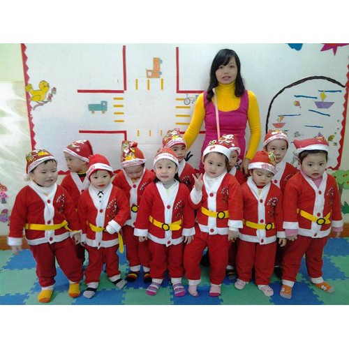 Bộ quần áo ông già Noel cho bé trai - Quần áo hóa trang ông già Noel