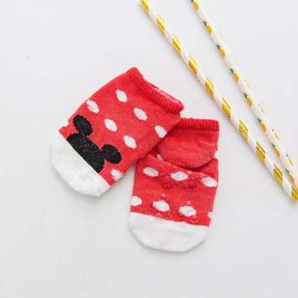 Vớ cotton chống trượt họa tiết hoạt hình đáng yêu dành cho trẻ em 0-3 tuổi