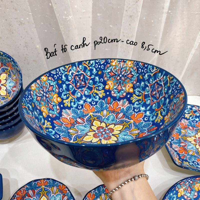 🤗Set bát đĩa thổ cẩm có tách lẻ