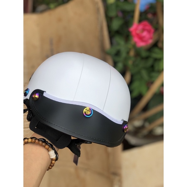 Nón bảo hiểm LOẠI 1 gắn 3 ốc titan gr5 - Mũ bảo Hiểm LS Ốc GR5 Thời Trang Nam Nữ Bền rẻ sịn