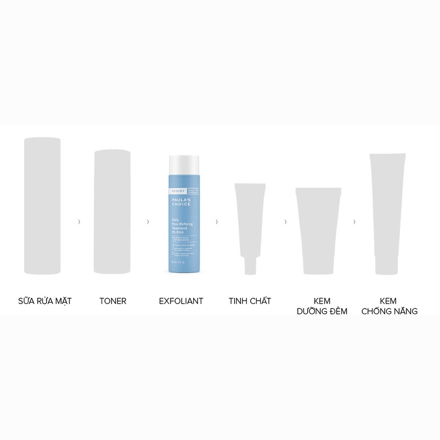 Tinh chất tẩy tế bào chết, se khít lỗ chân lông Paula's Choice Resist Daily Pore Refining Treatment  2%BHA-88ml M7820