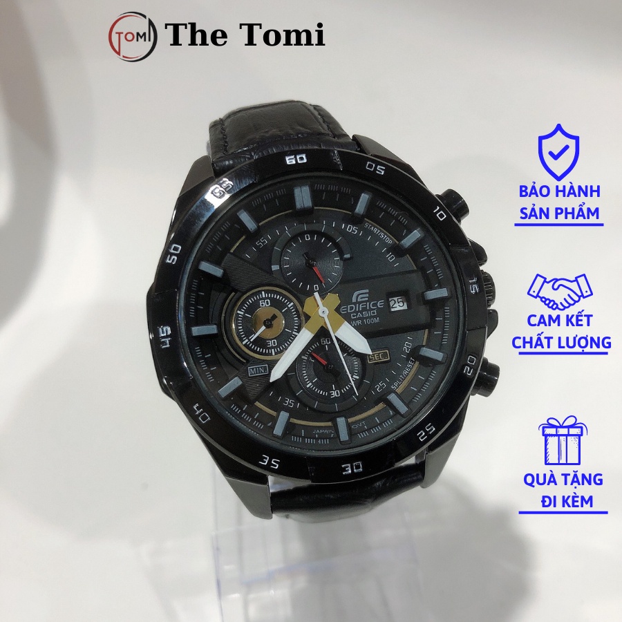 (Bảo Hành 12 Tháng) Đồng hồ nam Ca.sio Edific Thời Trang Cao Cấp, Đồng Hồ Nam Cao Cấp Máy Pin Size 40mm