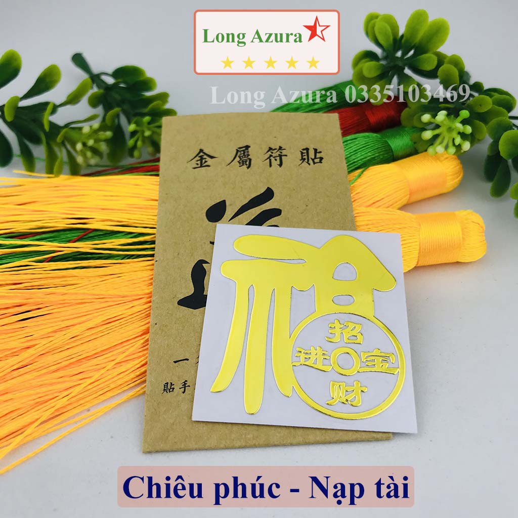 Lá may mắn, thần tài, bình an, tình duyên, combo 4 miếng phong thủy, tài lộc