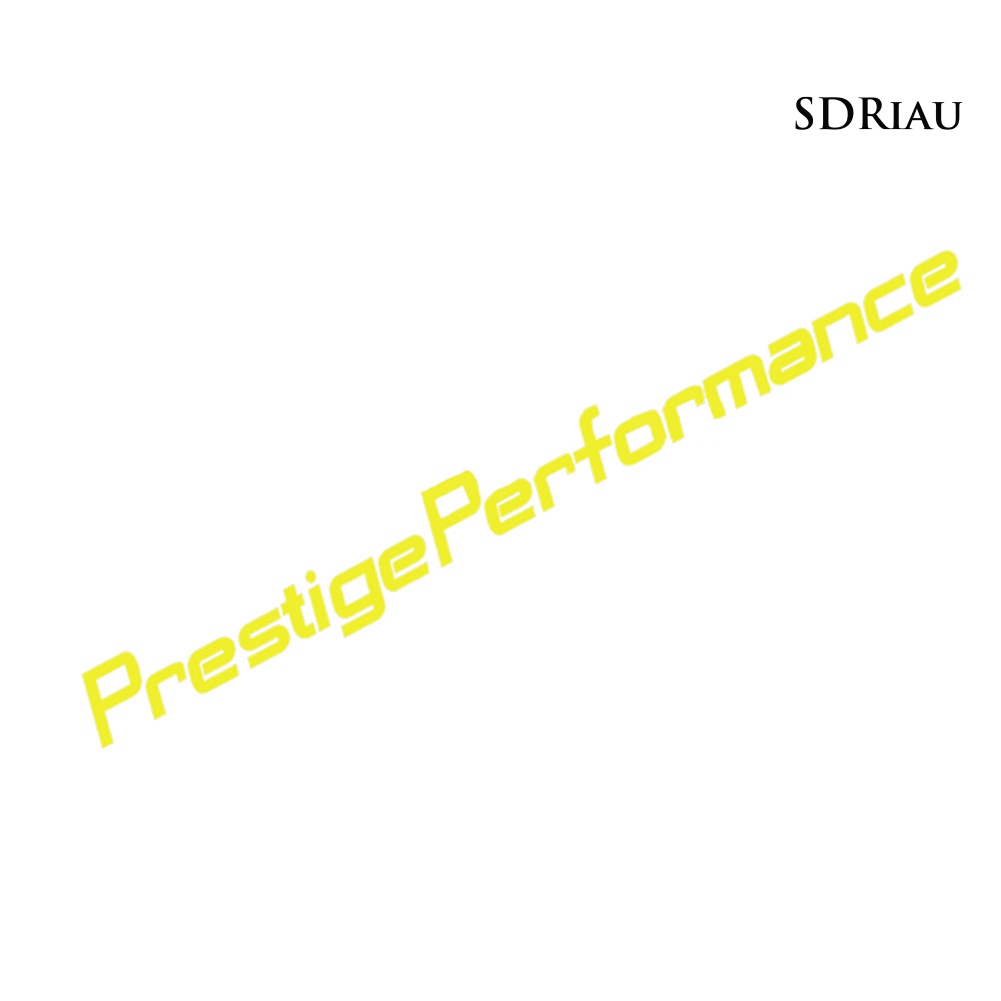 Nhãn dán phản quang in chữ Prestige Performance trang trí xe hơi/ laptop