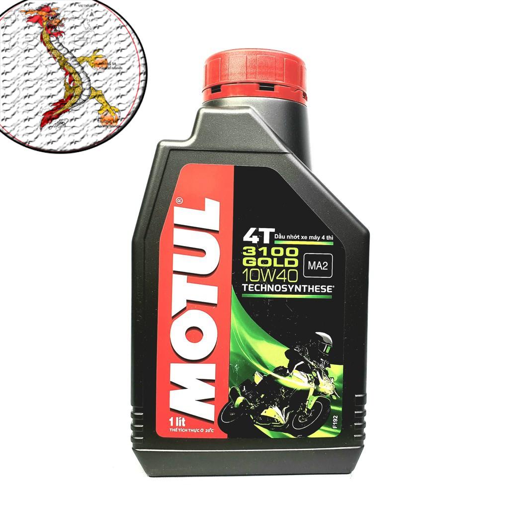 [Giá hủy diệt]  Nhớt MOTUL 3100 GOLD 10W40 chai 1L, nhớt motul 3100 10W40 chai 1L dầu nhớt cho xe máy xe côn tay-