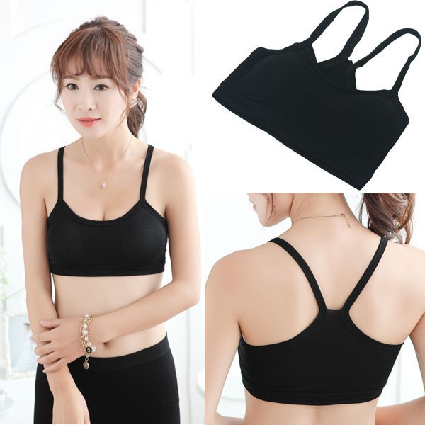 Áo ngực lửng không gọng dây đan chéo co giãn tốt cho nữ tập thể thao