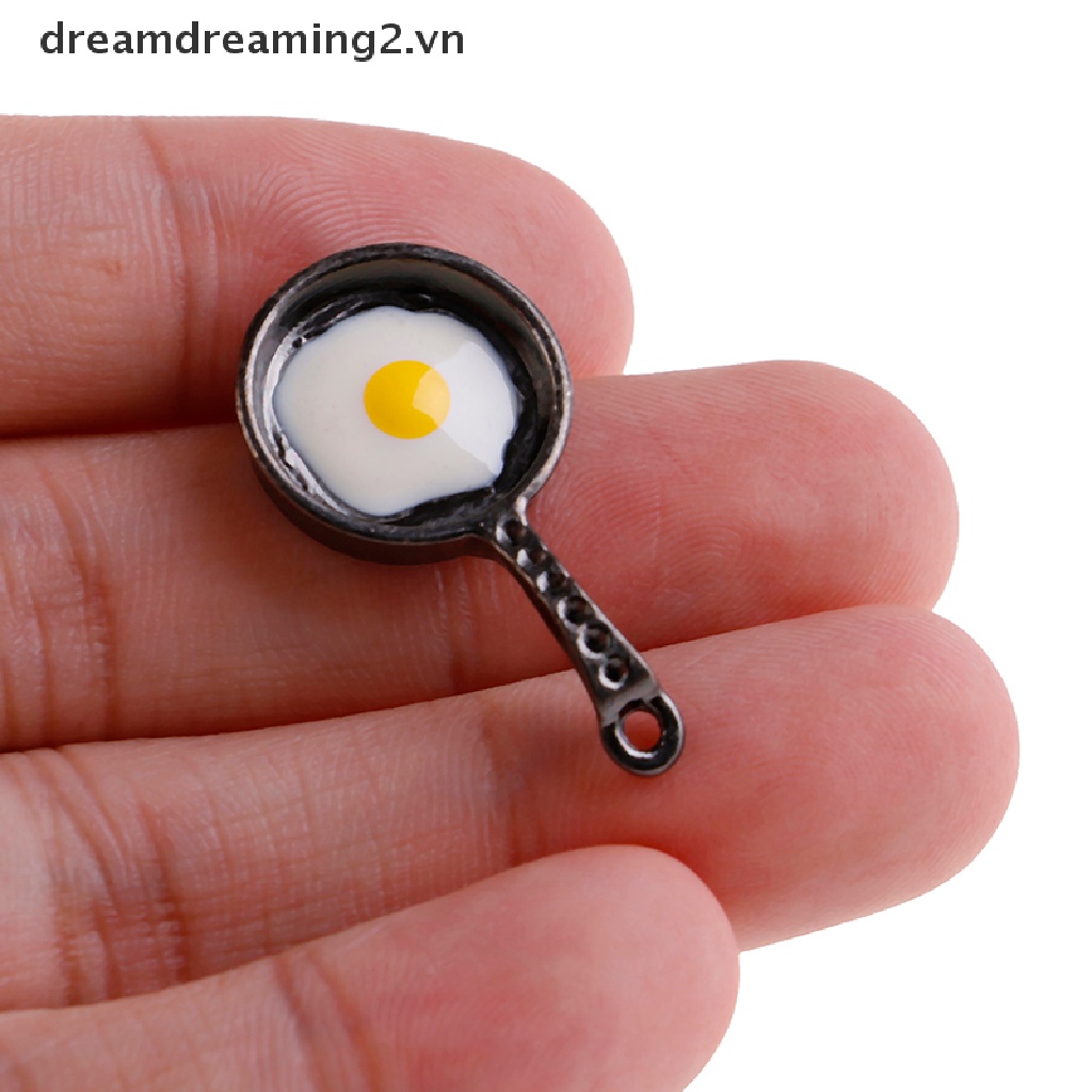 Chảo chiên trứng kim loại mini dành cho nhà búp bê