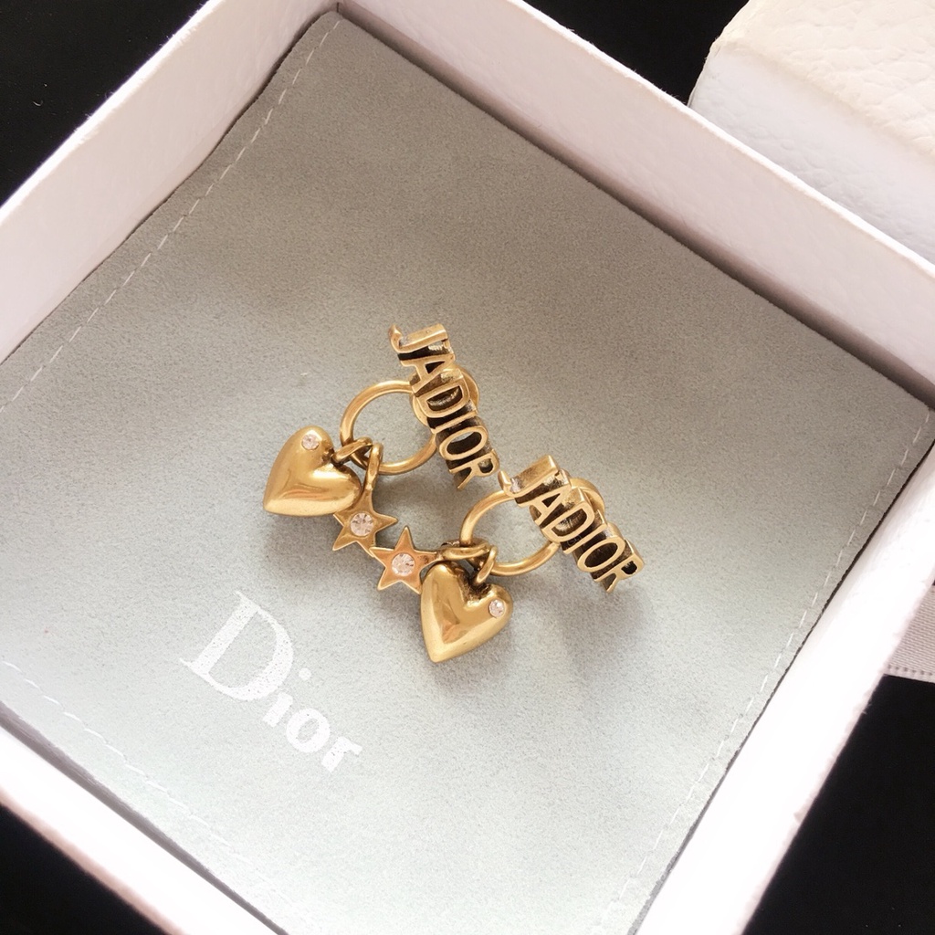 Bông tai Trái tim nhỏ Retro JADIOR Xuyên khuyên tai nữ