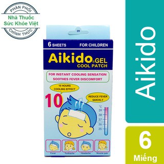 Aikido hộp 6 miếng - Làm Mát Tức Thì - Hạ Nhiệt - Giảm Sốt - Giảm Đau Chấn Thương