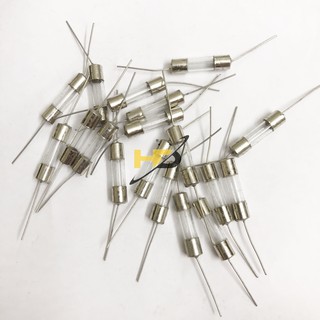 Gói 10 Con Cầu Chì Thủy Tinh 5A 250V Size 5x20mm Chân Cắm Dùng Cho Mạch Điện Tử