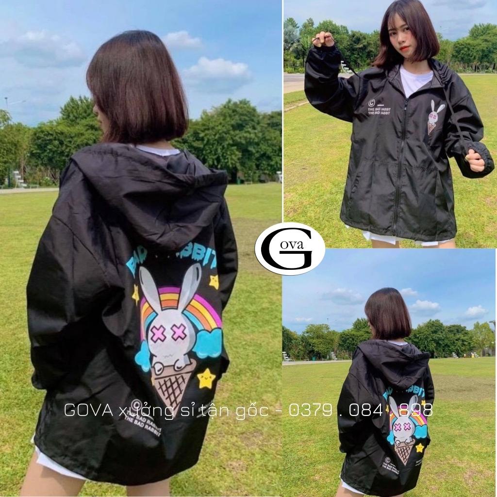 Áo khoác dù BAD RABBIT nam nữ form rộng Unisex 2 lớp Chống Nắng Siêu Hot ulzzang Jacket Bomber GOVA