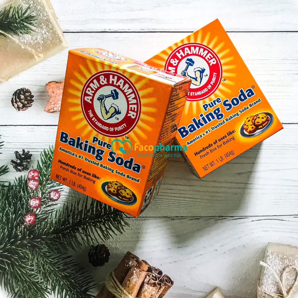 Baking Soda Đa Công Dụng Tẩy Rửa Khử Mùi Diệt Khuẩn Làm Bánh Chăm Sóc Da Hộp Giấy 454g