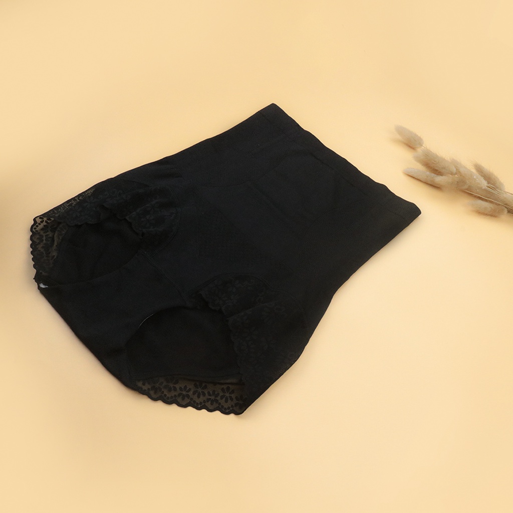 Quần Gel Bụng Định Hình Có Thanh Chống cuộn cạp Luperi nịt bụng eo thon phối ren viền chống lằn mông LGEL1010