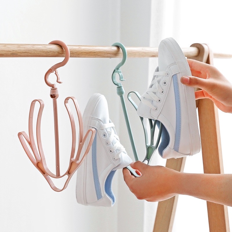 1 Móc Phơi Giày Đa Năng Dạng Xoay Kèm 2 Móc Treo