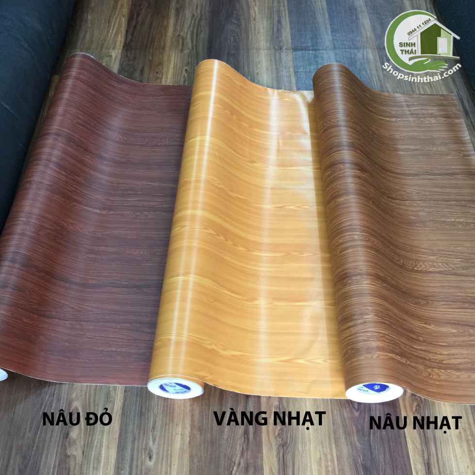 Giấy dán tường vân gỗ, [ 50cm x khổ 1,2m ] có sẵn keo