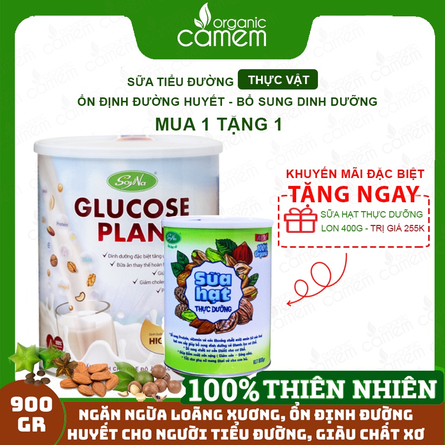 [TẶNG SỮA  HẠT 255K] SỮA TIỂU ĐƯỜNG GLUCOSE PLAN - Sữa tiểu đường - Sữa Glucose Plan bổ sung canci ổn định đường huyết