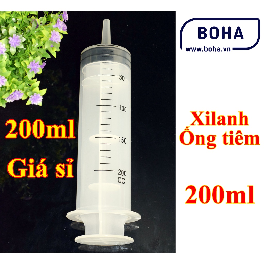 Xi lanh 200ml, ống tiêm y tế 200cc, Bơm kim tiêm chiết nước hoa 200ml, Xilanh 200ml - XL200B