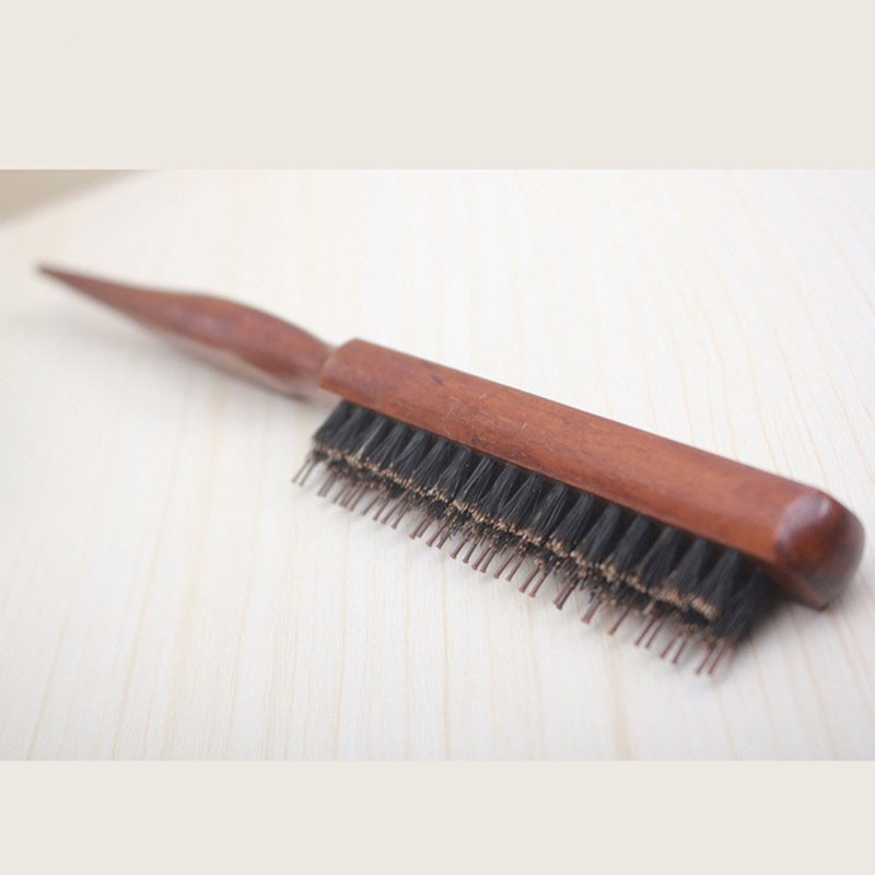 Lược cán gỗ và lông cứng kích thước 23.5*2.8*1.8cm