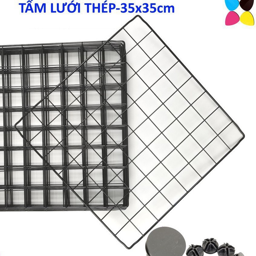 [XẢ KHO- BÁN THEO TẤM] LƯỚI SẮT THÉP LẮP GHÉP ĐA NĂNG SIZE 35x35cm, Tặng chốt đi kèm