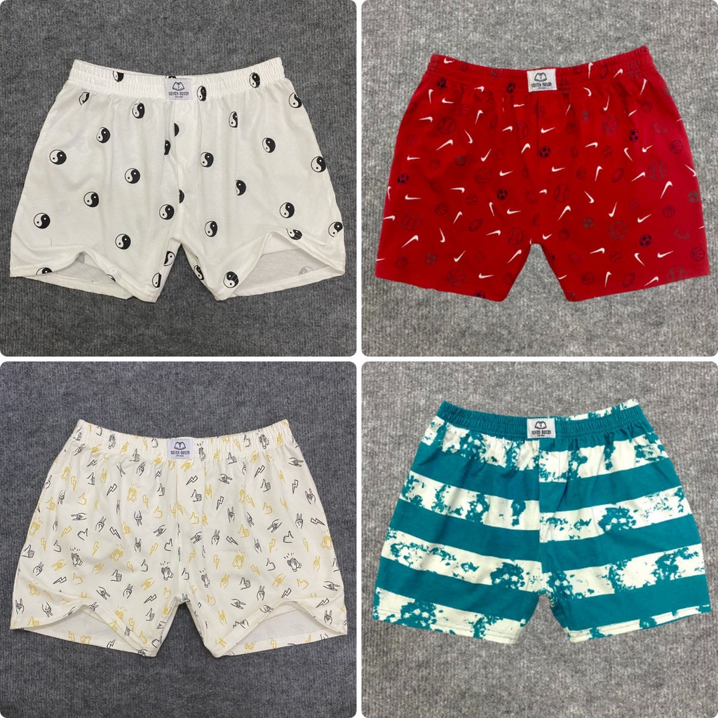 Quần đùi nam ngắn mặc ngủ, quần cụt thun cotton có giãn bigssize 95kg - THUNNAM1927