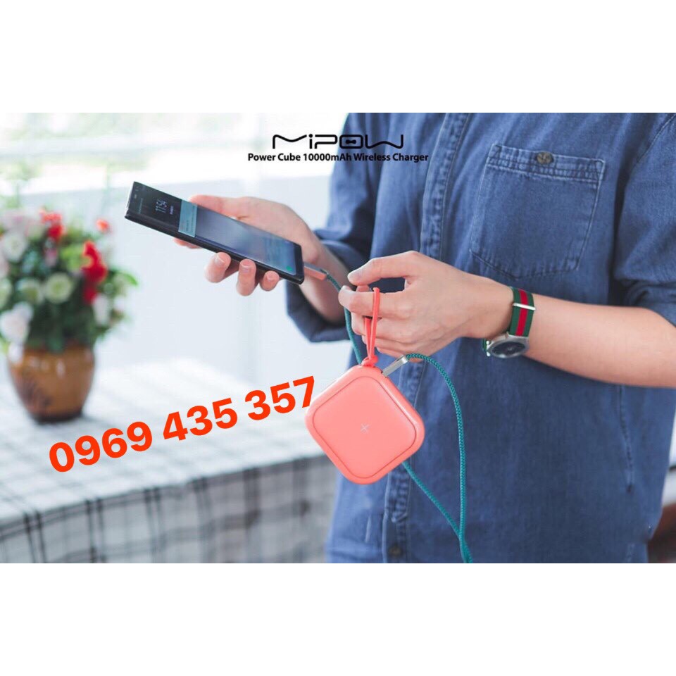 Sạc dự phòng không dây MIPOW 10.000mAh hỗ trợ sạc nhanh